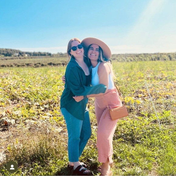 Peach Cotton Elasticated Flared Pant | Size Large - Picture 6 of 9